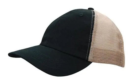 Headwear Washed Chino Soft Mesh Back Cap X12 - 4145 - City Workwear