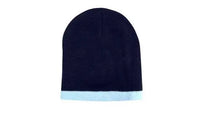 Headwear Acrylic Two Tone Roll Down Beanie X12 - 4188 - City Workwear