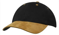 Headwear Brushed Heavy Cotton W/suede Peak Cap X12 - 4200 - City Workwear