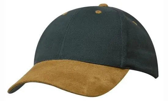 Headwear Brushed Heavy Cotton W/suede Peak Cap X12 - 4200 - City Workwear