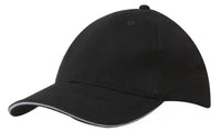 Headwear Brushed Heavy Cotton Cap With Sandwich Trim X12 - 4210 - City Workwear