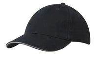 Headwear Brushed Heavy Cotton Cap With Sandwich Trim X12 - 4210 - City Workwear