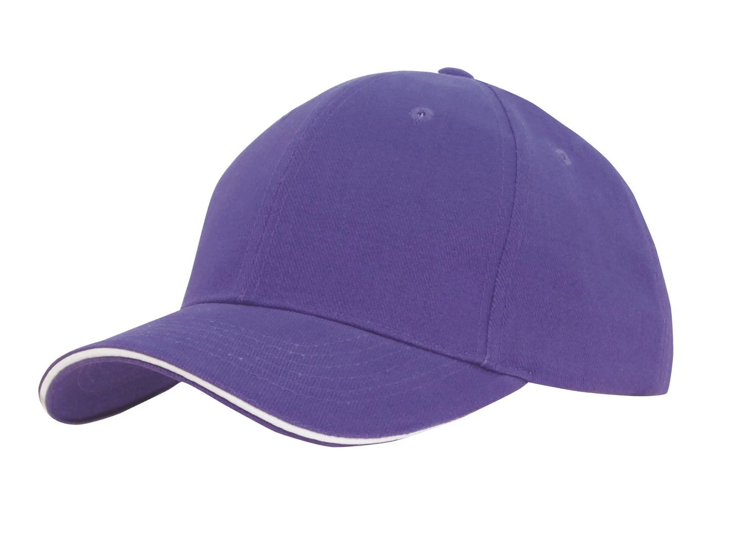 Headwear Brushed Heavy Cotton Cap With Sandwich Trim X12 - 4210 - City Workwear