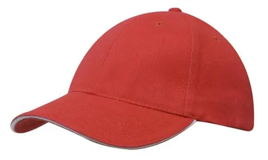 Headwear Brushed Heavy Cotton Cap With Sandwich Trim X12 - 4210 - City Workwear