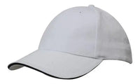 Headwear Brushed Heavy Cotton Cap With Sandwich Trim X12 - 4210 - City Workwear