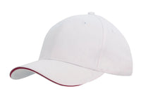 Headwear Brushed Heavy Cotton Cap With Sandwich Trim X12 - 4210 - City Workwear