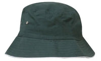 Headwear Bucket Hat With Sandwich Trim Brushed Heavy Sports Twill  *no Sandwich* X12 - City Workwear