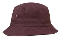 Headwear Bucket Hat With Sandwich Trim Brushed Heavy Sports Twill  *no Sandwich* X12 - City Workwear