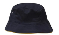 Headwear Bucket Hat With Sandwich Trim Brushed Heavy Sports Twill  *no Sandwich* X12 - City Workwear