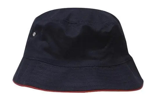 Headwear Bucket Hat With Sandwich Trim Brushed Heavy Sports Twill  *no Sandwich* X12 - City Workwear