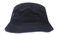 Headwear Bucket Hat With Sandwich Trim Brushed Heavy Sports Twill  *no Sandwich* X12 - City Workwear