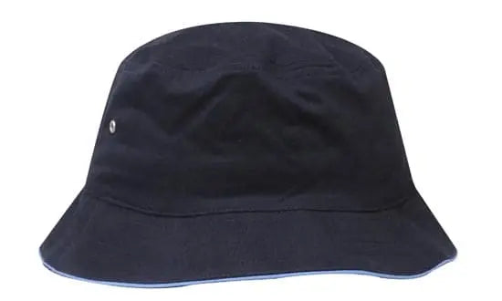 Headwear Bucket Hat With Sandwich Trim Brushed Heavy Sports Twill  *no Sandwich* X12 - City Workwear