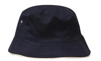 Headwear Bucket Hat With Sandwich Trim Brushed Heavy Sports Twill  *no Sandwich* X12 - City Workwear