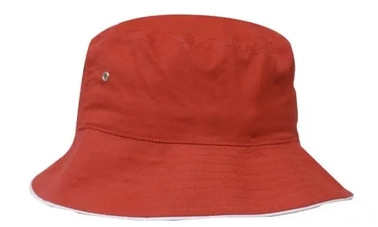 Headwear Bucket Hat With Sandwich Trim Brushed Heavy Sports Twill  *no Sandwich* X12 - City Workwear