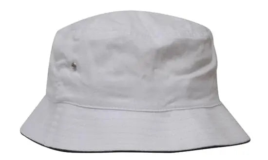 Headwear Bucket Hat With Sandwich Trim Brushed Heavy Sports Twill  *no Sandwich* X12 - City Workwear