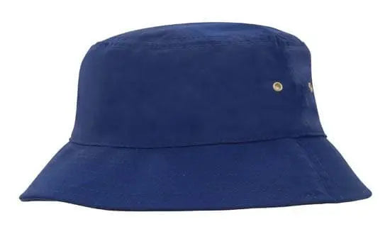 Headwear Bucket Hat With Sandwich Trim Brushed Heavy Sports Twill  *no Sandwich* X12 - City Workwear