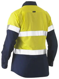Women's Taped Two Tone Hi Vis Recycled Drill Shirt BL6996T - City Workwear