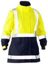 Bisley Women's Taped Hi Vis Recycled Rain Shell Jacket BJL6766T - City Workwear