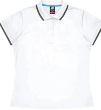 Aussie Pacific Portsea Lady Polo Shirt 2321  Aussie Pacific WHITE/SLATE 6 