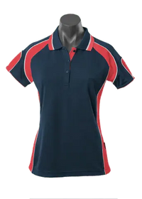 Aussie Pacific Ladies Murray Polo Shirt 2300 Casual Wear Aussie Pacific Navy/Red/White 8 