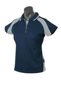 Aussie Pacific Ladie's Panorama Polo Shirt 2309 Casual Wear Aussie Pacific Black/White/Ashe 6 