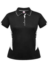 Aussie Pacific Ladies Tasman Polo Shirt 2311 Casual Wear Aussie Pacific Black/White 6 