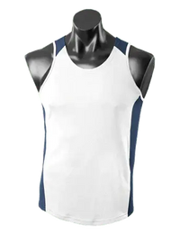 Aussie Pacific Premier Kids Singlet 3101 Casual Wear Aussie Pacific White/Navy 6 