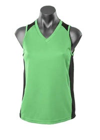Aussie Pacific Premier Ladies Singlet 2101 Casual Wear Aussie Pacific Apple/Black 8 