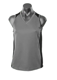 Aussie Pacific Premier Ladies Singlet 2101 Casual Wear Aussie Pacific Ashe/Black 8 