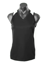 Aussie Pacific Premier Ladies Singlet 2101 Casual Wear Aussie Pacific Black/White 8 