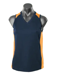 Aussie Pacific Premier Ladies Singlet 2101 Casual Wear Aussie Pacific Navy/Gold 8 