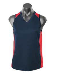 Aussie Pacific Premier Ladies Singlet 2101 Casual Wear Aussie Pacific Navy/Red 8 