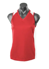 Aussie Pacific Premier Ladies Singlet 2101 Casual Wear Aussie Pacific Red/White 8 