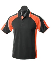 Aussie Pacific Men's Murray Polo Shirt 1300 Casual Wear Aussie Pacific Black/Orange/White S 