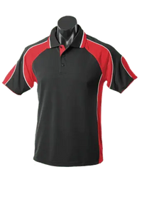 Aussie Pacific Men's Murray Polo Shirt 1300 Casual Wear Aussie Pacific Black/Red/White S 