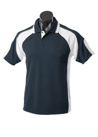 Aussie Pacific Men's Murray Polo Shirt 1300 Casual Wear Aussie Pacific Navy/White/Ashe S 