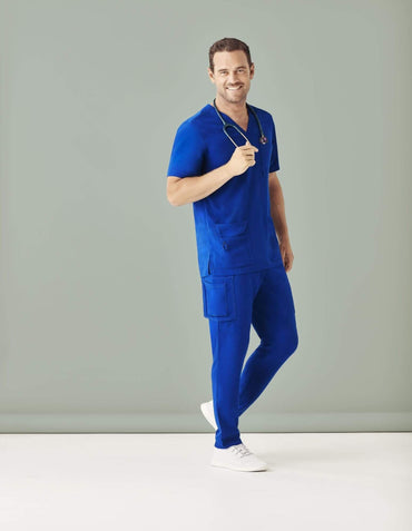 Biz Care Mens V-Neck Nurse Scrub Top CST945MS - Simply Scrubs Australia