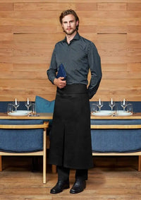 Biz Collection Hospitality & Chefwear Black Biz Collection Continental Style Full Length Apron BA93