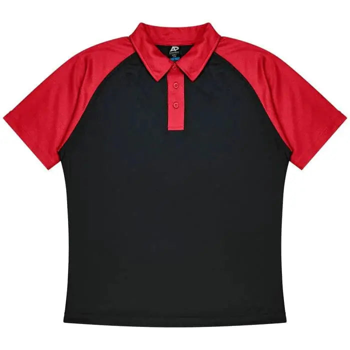 Aussie Pacific Manly Kids Polo Shirt 3318  Aussie Pacific BLACK/RED 4 