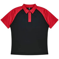 Aussie Pacific Manly Kids Polo Shirt 3318  Aussie Pacific BLACK/RED 4 