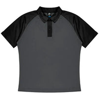 Aussie Pacific Manly Kids Polo Shirt 3318  Aussie Pacific CHARCOAL/BLACK 4 