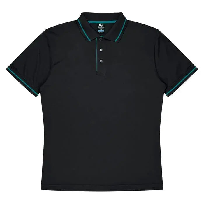 Aussie Pacific Cottesloe Men's Polo Shirt 1319  Aussie Pacific BLACK/TEAL S 