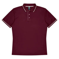 Aussie Pacific Cottesloe Men's Polo Shirt 1319  Aussie Pacific MAROON/WHITE S 