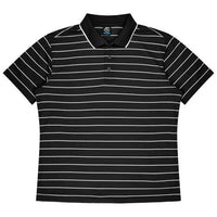 Aussie Pacific Vaucluse Men's Polo Shirt 1324  Aussie Pacific BLACK/WHITE S 