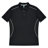 Aussie Pacific Kuranda Men's Polo Shirt 1323  Aussie Pacific BLACK/WHITE S 