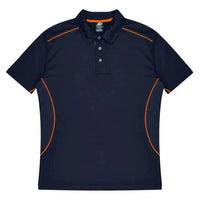 Aussie Pacific Kuranda Men's Polo Shirt 1323  Aussie Pacific NAVY/FLURO ORANGE S 