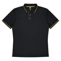 Aussie Pacific Cottesloe Kids Polo Shirt 3319  Aussie Pacific BLACK/GOLD 4 