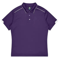 Aussie Pacific Currumbin Kids Polo Shirt 3320  Aussie Pacific PURPLE/WHITE 4 
