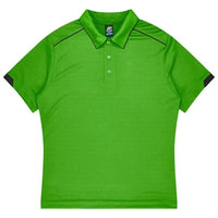Aussie Pacific Currumbin Kids Polo Shirt 3320  Aussie Pacific KAWA GREEN/BLACK 4 