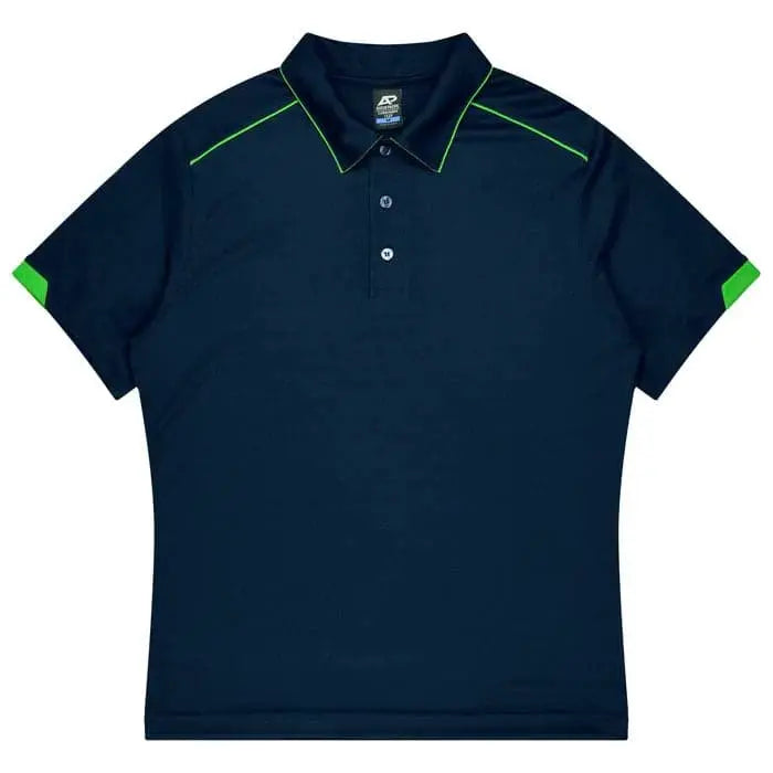 Aussie Pacific Currumbin Kids Polo Shirt 3320  Aussie Pacific NAVY/KAWA GREEN 4 